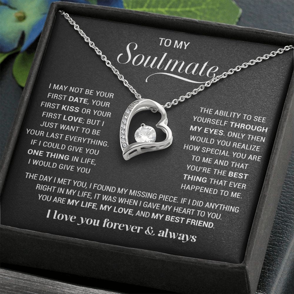 To My Soulmate Necklace, Gift For Wife, Gift from Husband, Valentine Days Gift