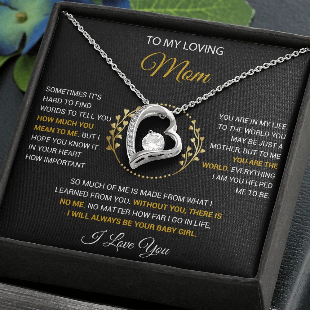 To My Loving Mom Necklace, Gift for Mom from Son, Mother's Day Jewelry