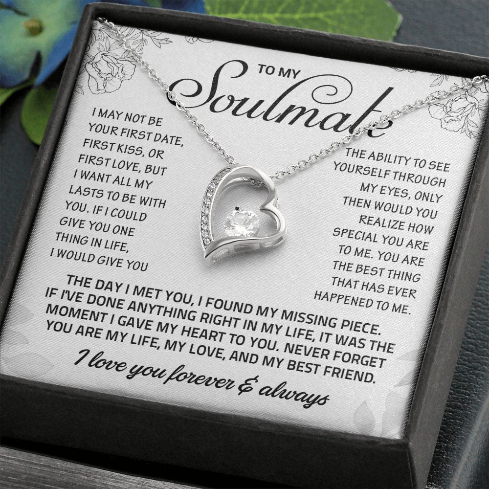 To My Soulmate Necklace, Gift for Wife, Girlfriend, Anniversary Gift, Xmas Gift