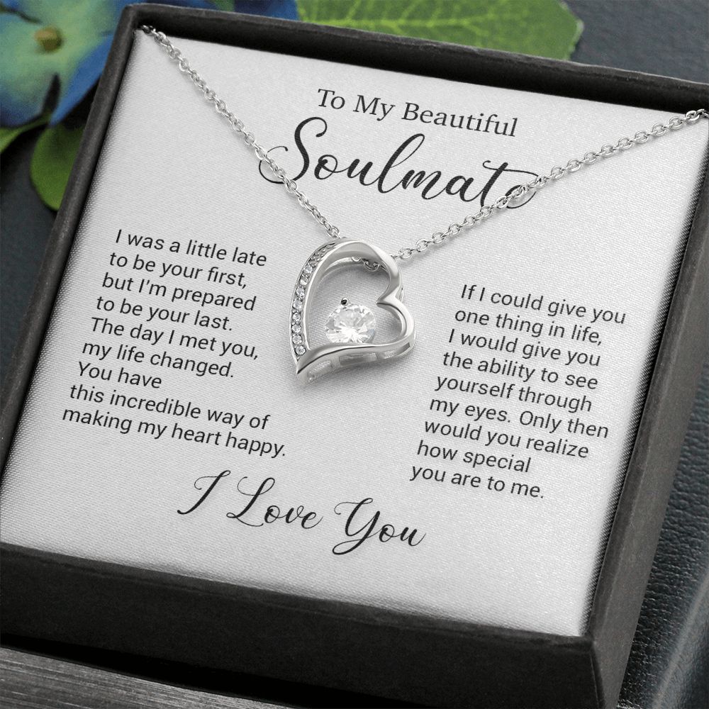 To My Soulmate Necklace, Valentine Gift For Her, Gift For Soulmate, Gift For Her