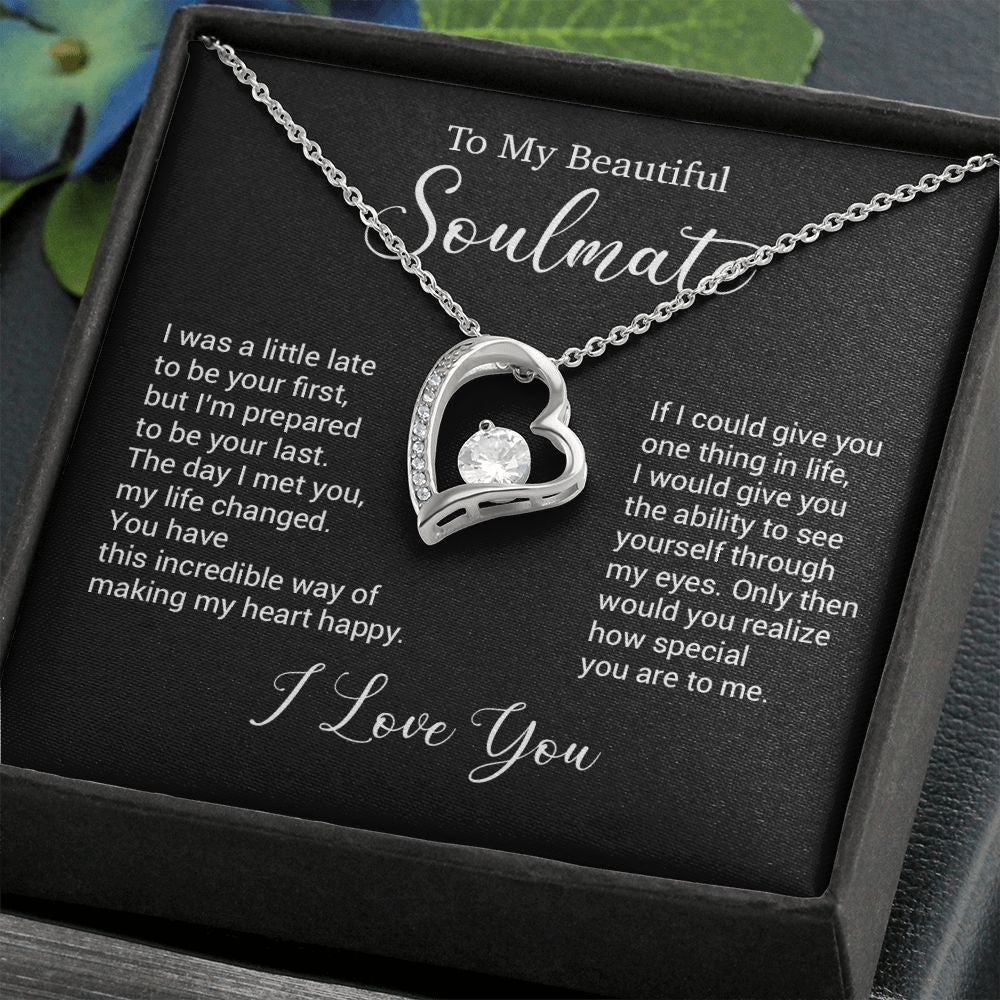 To My Soulmate Necklace, Valentine Gift For Her, Gift For Soulmate, Gift For Her