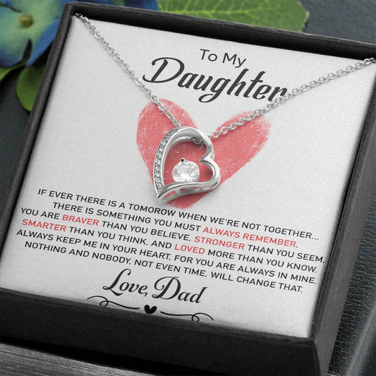 To My Daughter Necklace, Daughter Father Necklace, Daughter Gift from Dad