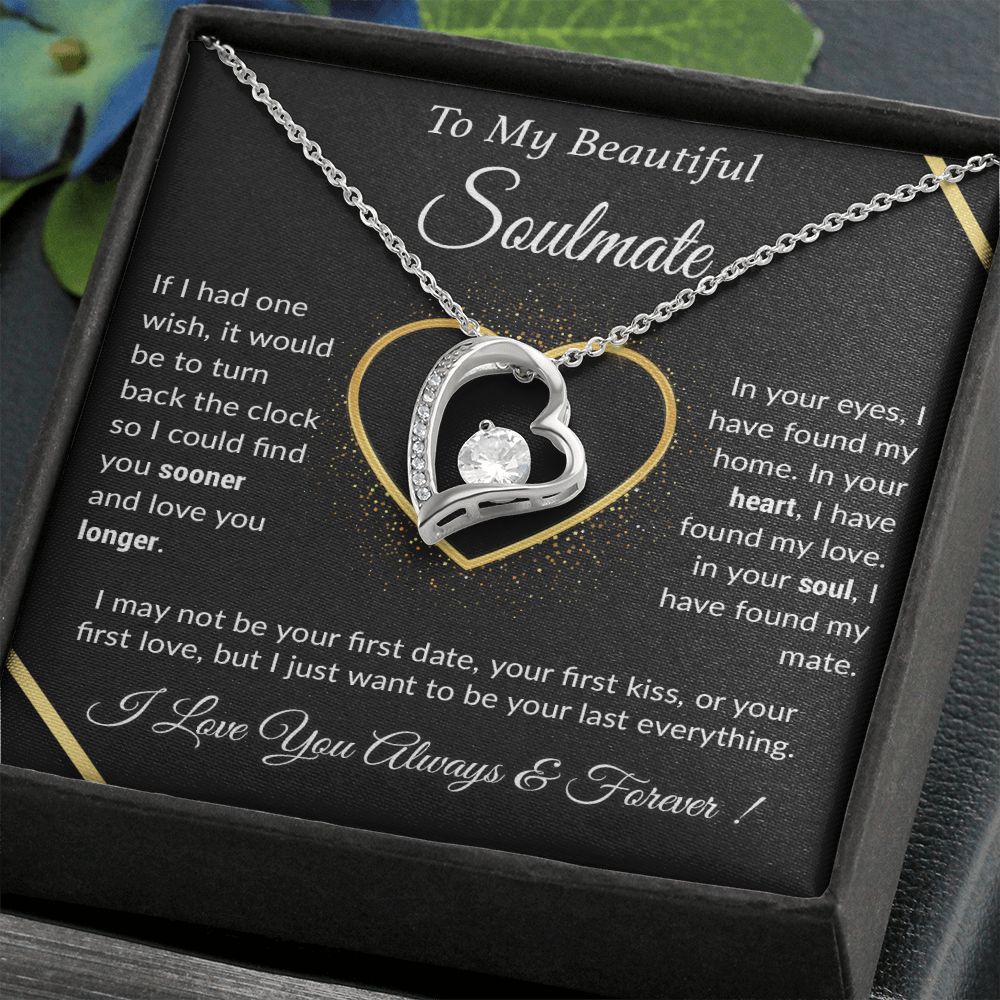 To My Soulmate Necklace, Gift For Wife, Gift from Husband, Valentine Days Gift