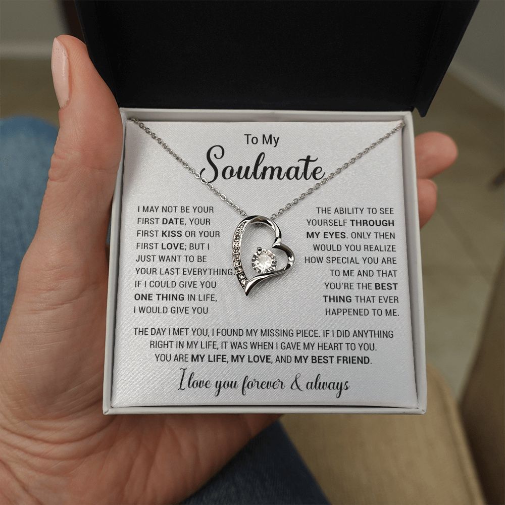 To My Soulmate Necklace, Gift for Wife, Girlfriend, Anniversary Gift, Xmas Gift