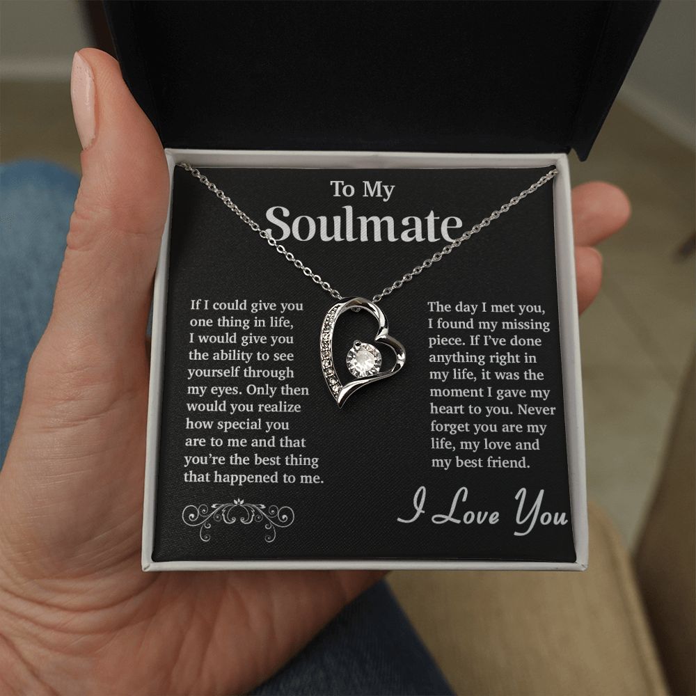 To My Soulmate Necklace, Valentine Gift For Her, Gift For Soulmate, Gift For Her
