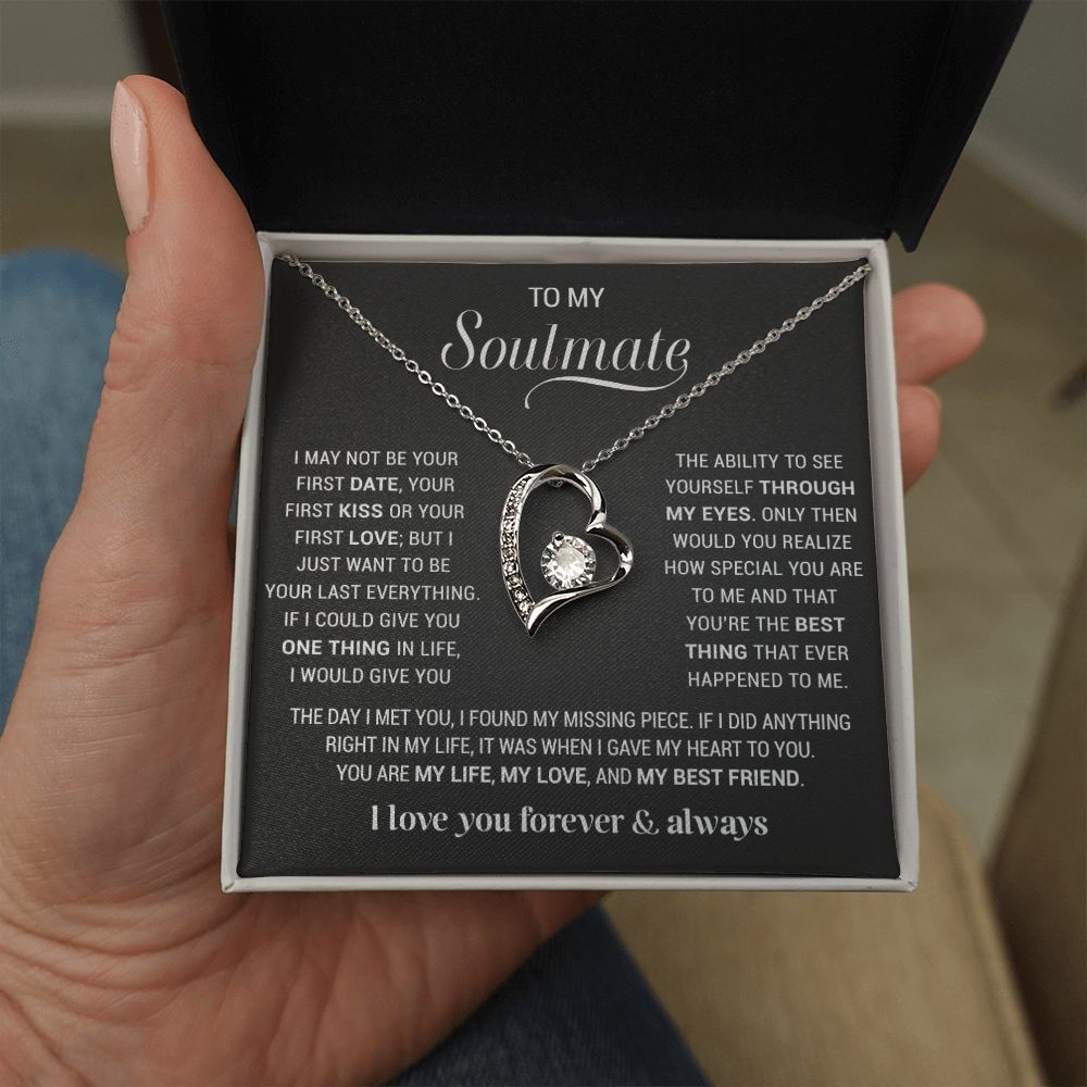To My Soulmate Necklace, Gift For Wife, Gift from Husband, Valentine Days Gift