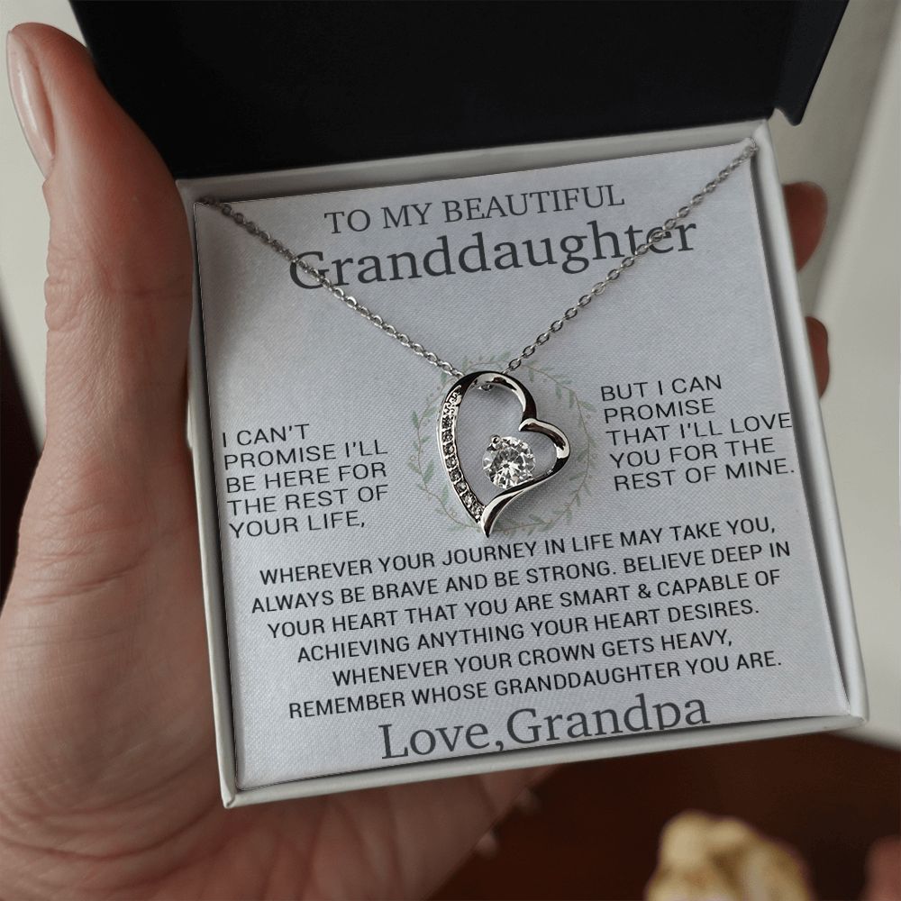 To My Granddaughter Necklace, Birthday Gift For Granddaughter, Birthday Gifts