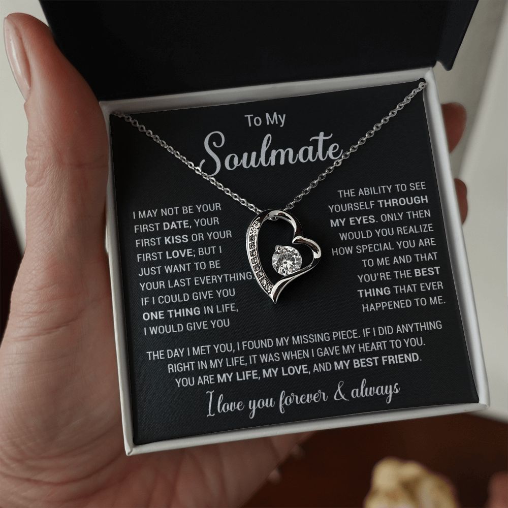To My Soulmate Necklace, Gift for Wife, Girlfriend, Anniversary Gift, Xmas Gift