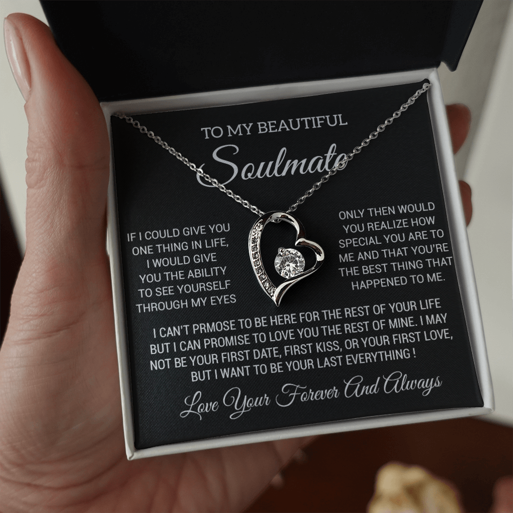 To My Soulmate Necklace, Soulmate Birthday, Soulmate Anniversary Gift
