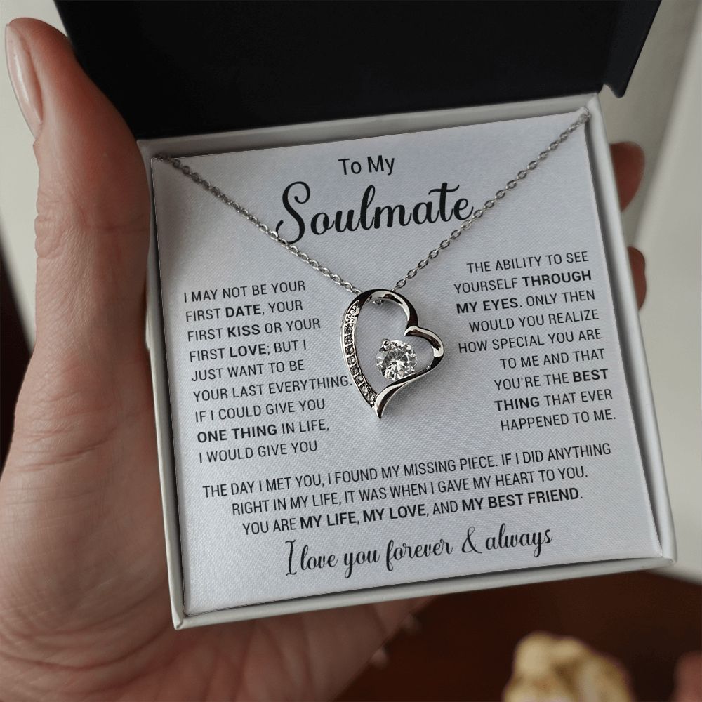 To My Soulmate Necklace, Gift for Wife, Girlfriend, Anniversary Gift, Xmas Gift
