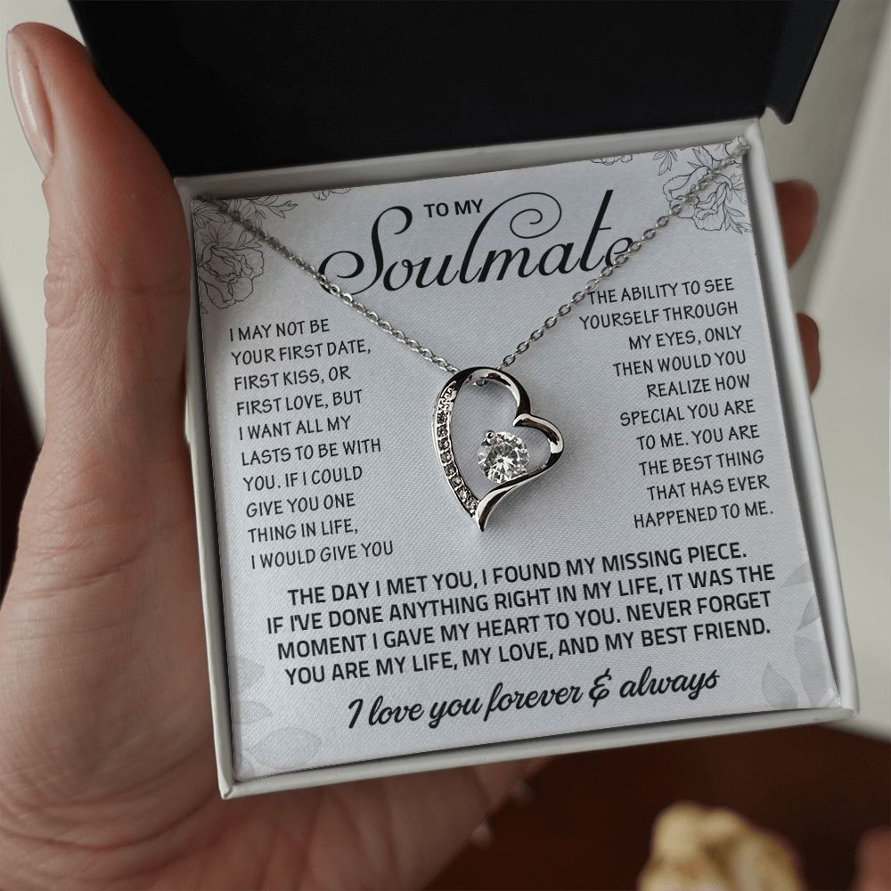 To My Soulmate Necklace, Gift for Wife, Girlfriend, Anniversary Gift, Xmas Gift