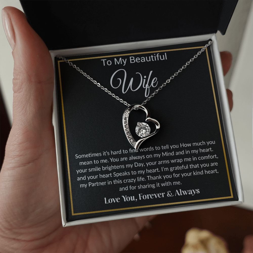 To My Wife Necklace, Gift for Wife, Girlfriend, Anniversary Gift, Birthday Gift