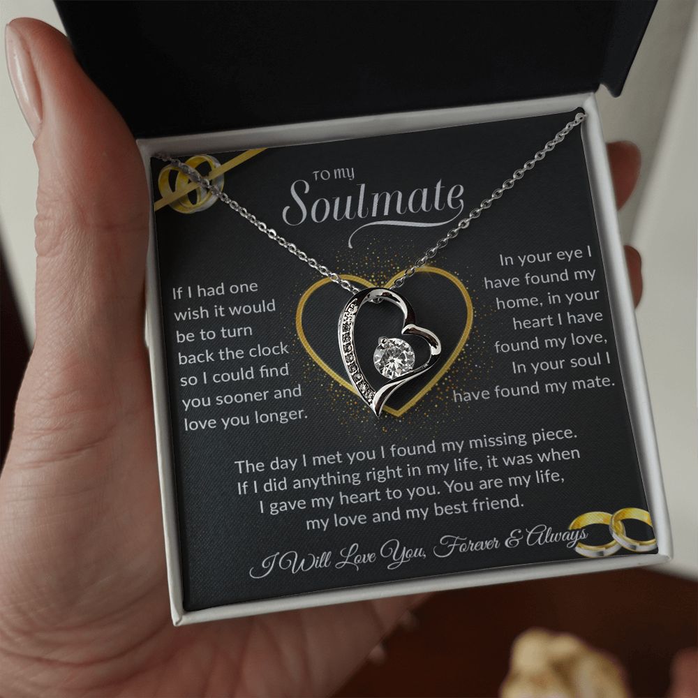 To My Soulmate Necklace, Gift For Wife, Gift from Husband, Valentine Days Gift