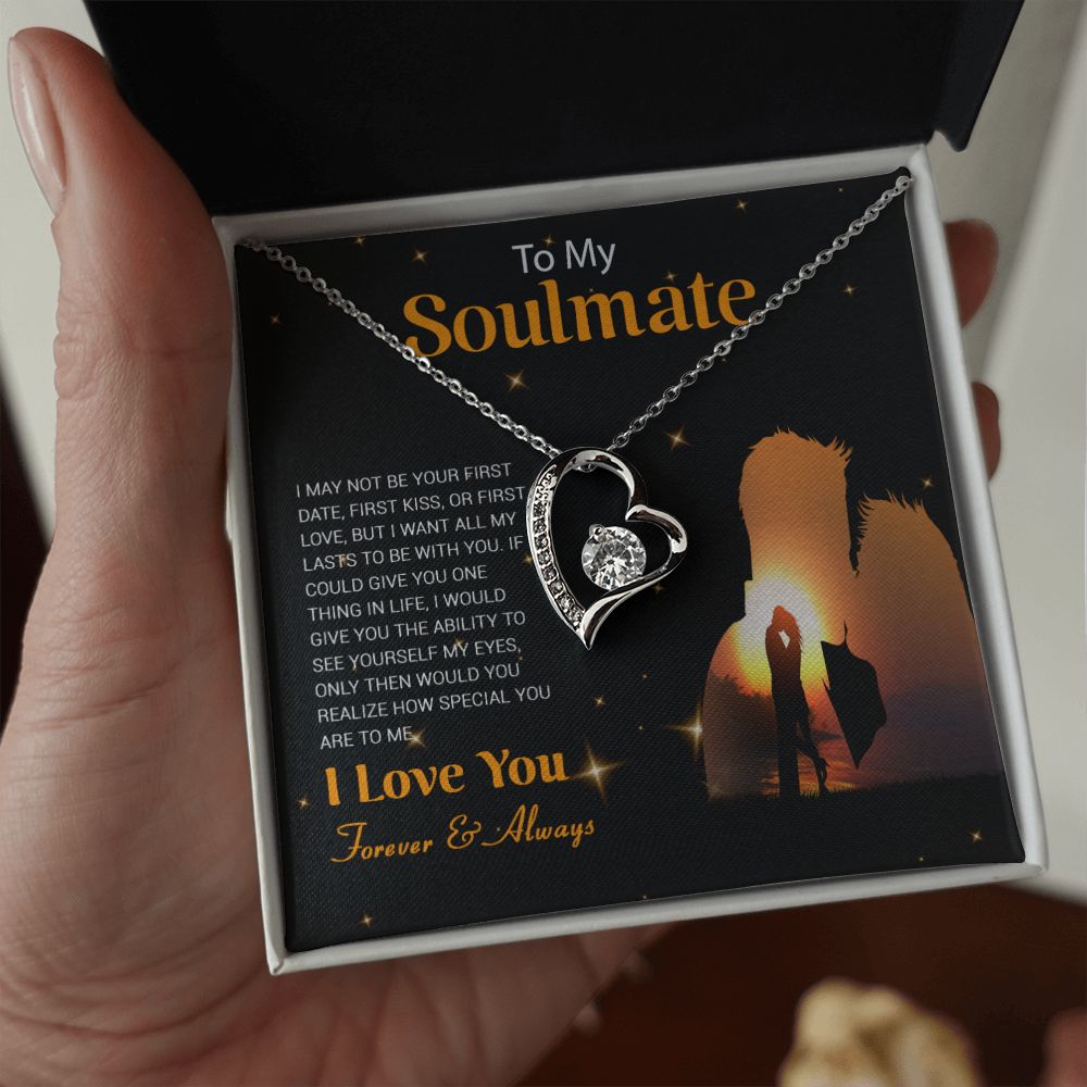 To My Soulmate Necklace, Gift For Wife Girlfriend From Husband, Valentines Day