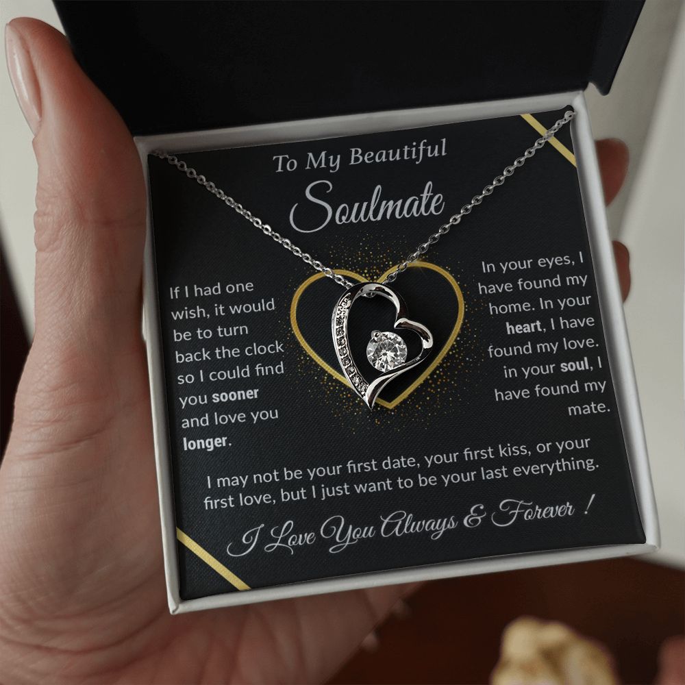 To My Soulmate Necklace, Gift For Wife, Gift from Husband, Valentine Days Gift