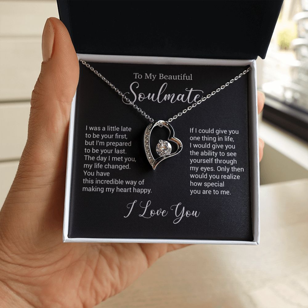 To My Soulmate Necklace, Valentine Gift For Her, Gift For Soulmate, Gift For Her