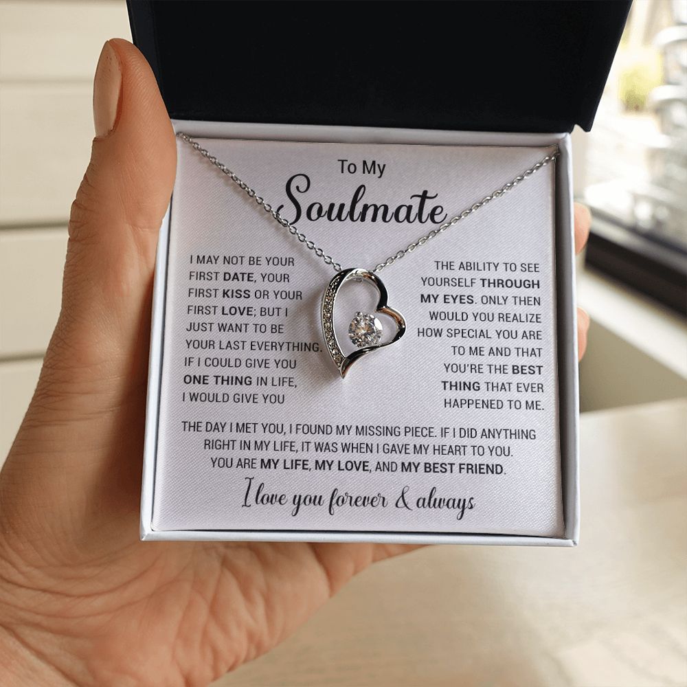 To My Soulmate Necklace, Gift for Wife, Girlfriend, Anniversary Gift, Xmas Gift