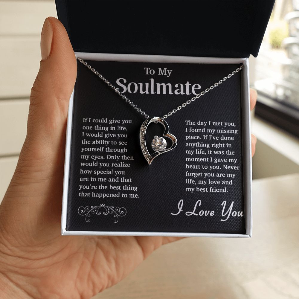To My Soulmate Necklace, Valentine Gift For Her, Gift For Soulmate, Gift For Her