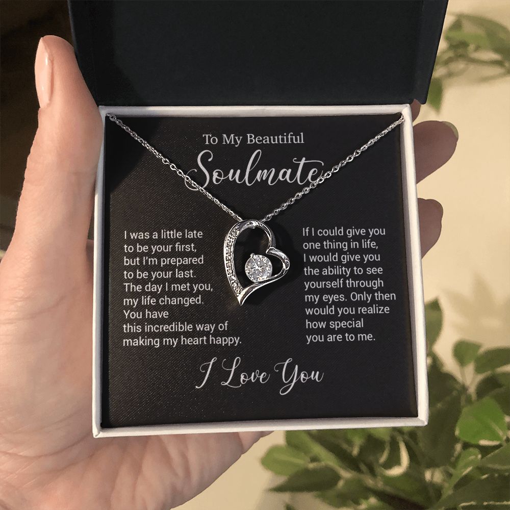 To My Soulmate Necklace, Valentine Gift For Her, Gift For Soulmate, Gift For Her