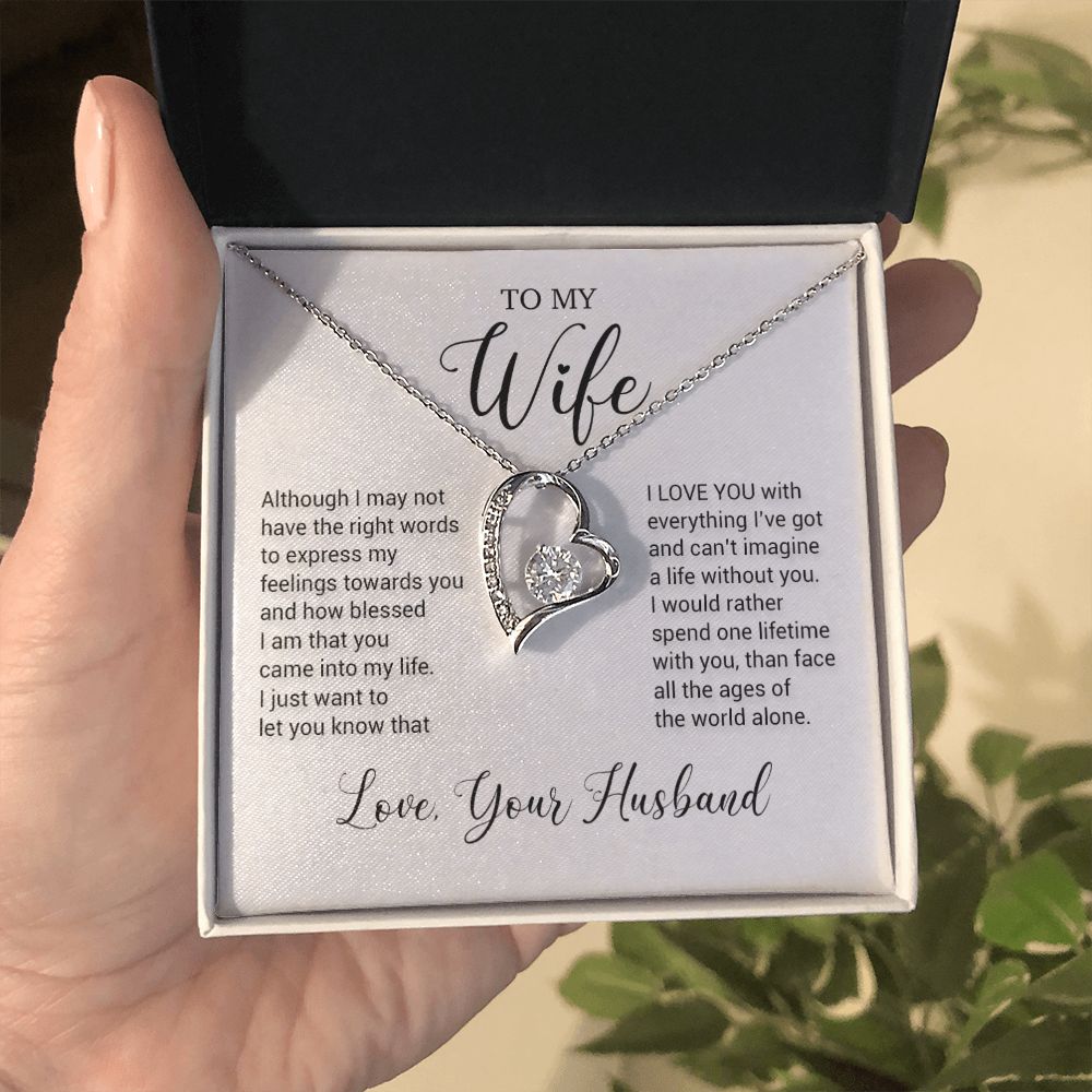 To My Wife Necklace, Wife Husband Necklace, Wife Birthday Gift, Valentine Gift