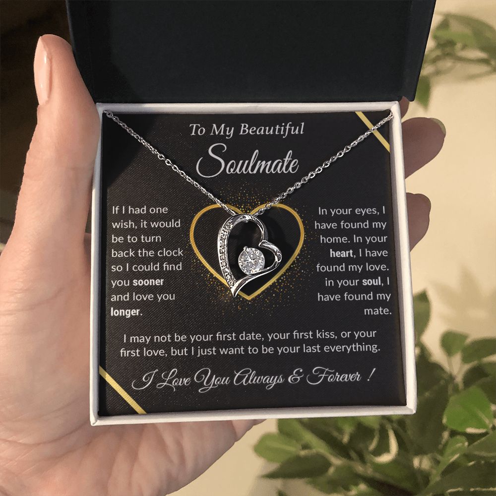 To My Soulmate Necklace, Gift For Wife, Gift from Husband, Valentine Days Gift