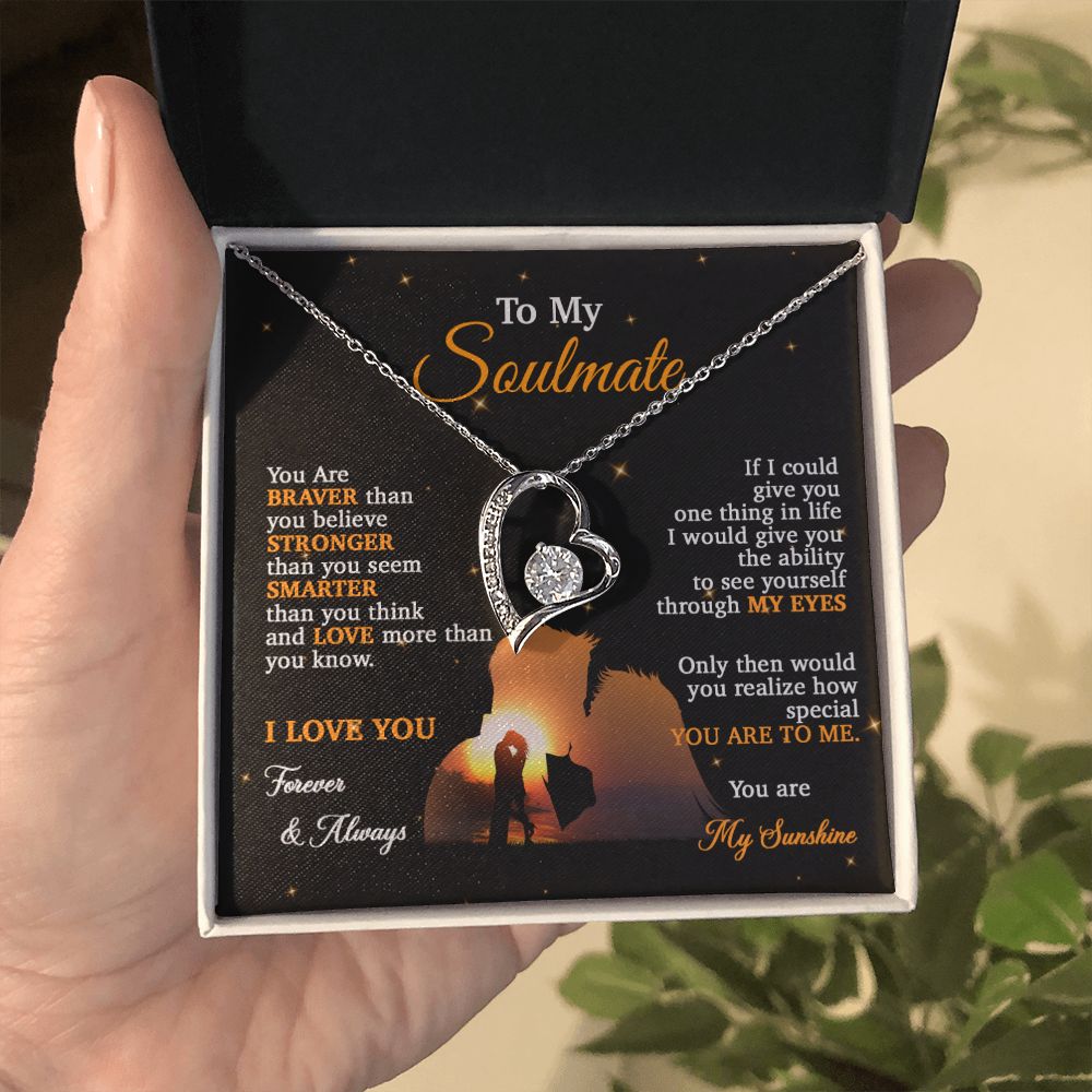 To My Soulmate Necklace, Gift For Wife Girlfriend From Husband, Birthday Gift