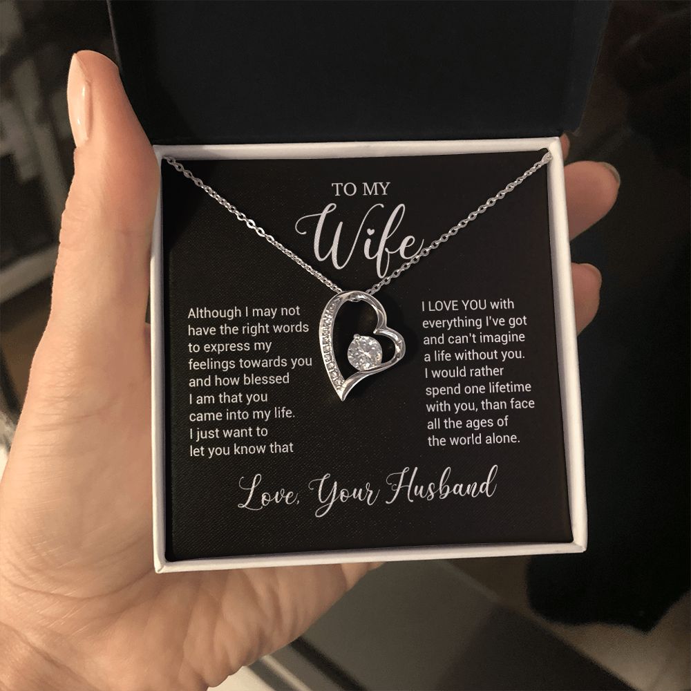 To My Wife Necklace, Wife Husband Necklace, Wife Birthday Gift, Valentine Gift
