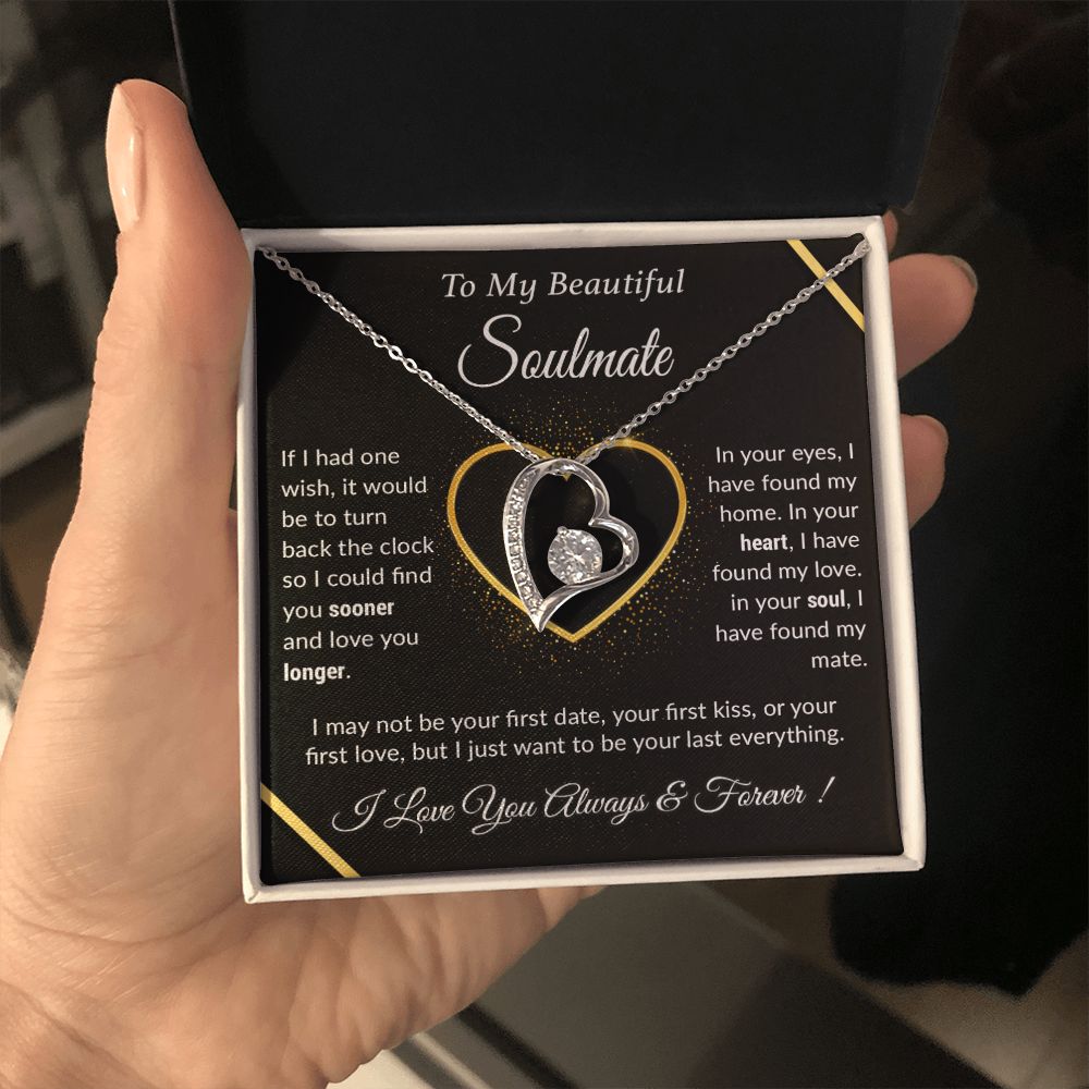 To My Soulmate Necklace, Gift For Wife, Gift from Husband, Valentine Days Gift