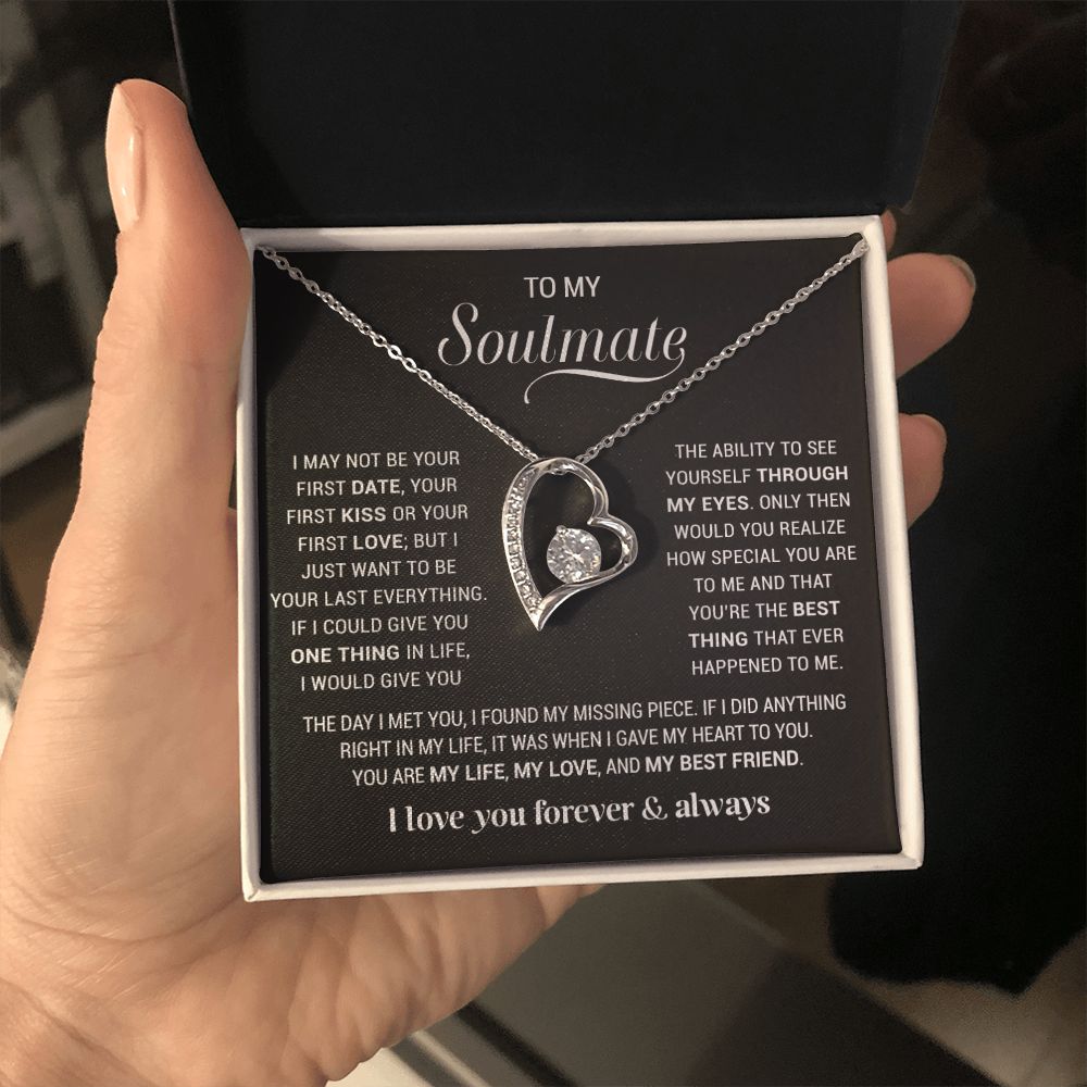 To My Soulmate Necklace, Gift For Wife, Gift from Husband, Valentine Days Gift