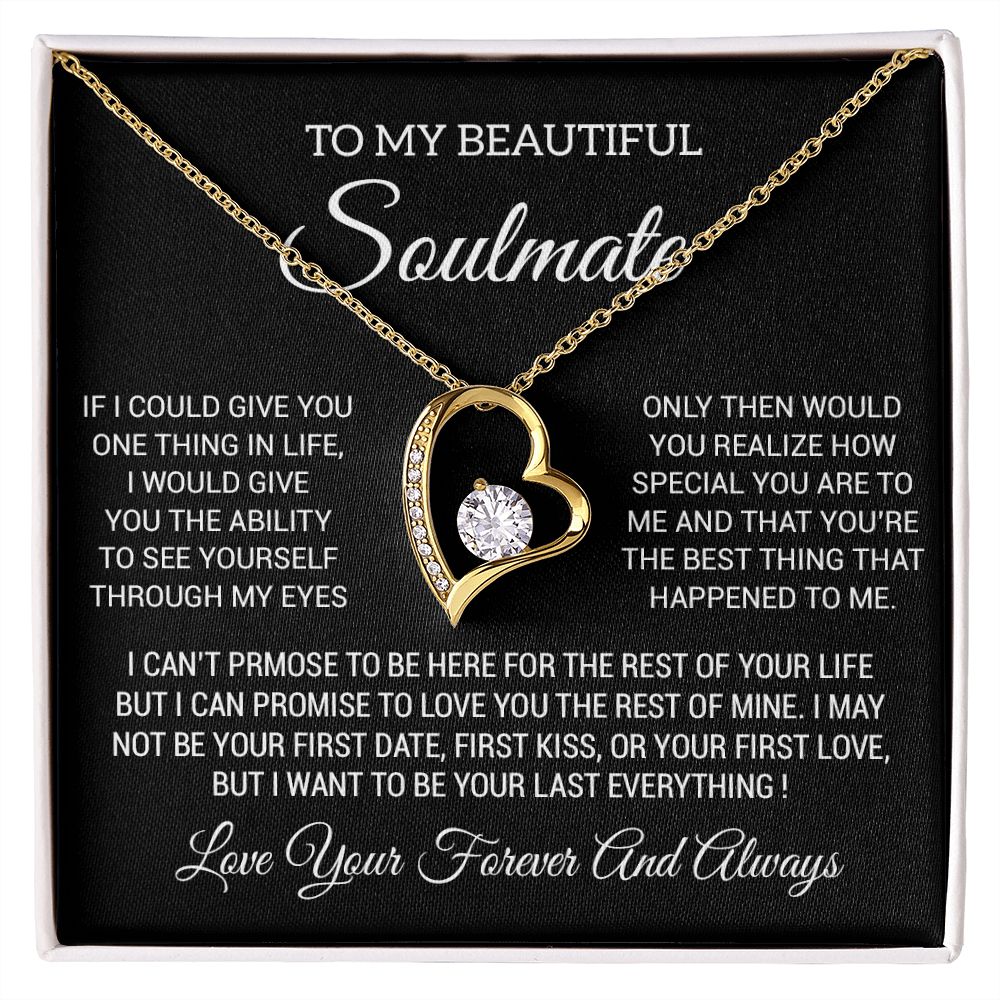 To My Soulmate Necklace, Soulmate Birthday, Soulmate Anniversary Gift