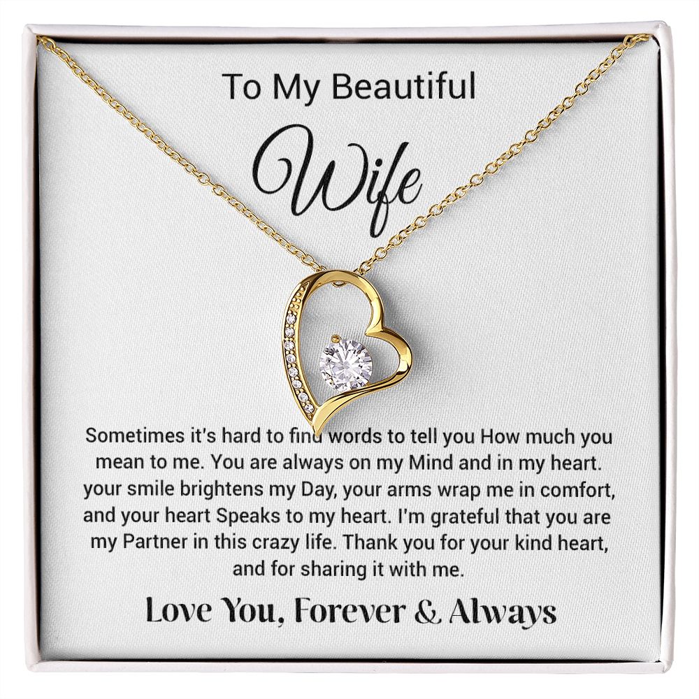 To My Wife Necklace, Gift for Wife, Girlfriend, Anniversary Gift, Birthday Gift
