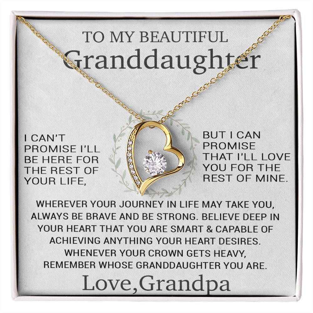 To My Granddaughter Necklace, Birthday Gift For Granddaughter, Birthday Gifts