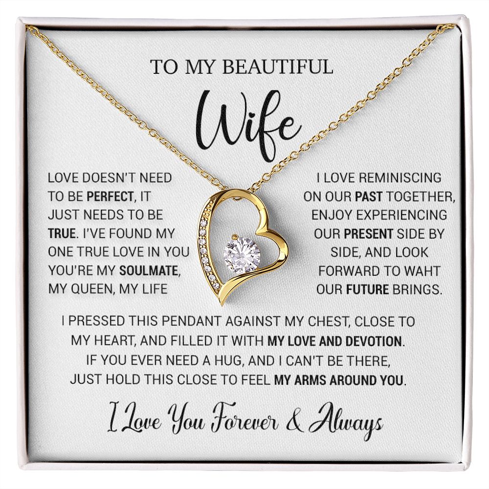 To My Wife Necklace, Valentine Gift For Her, Gift For Soulmate, Gift For Her