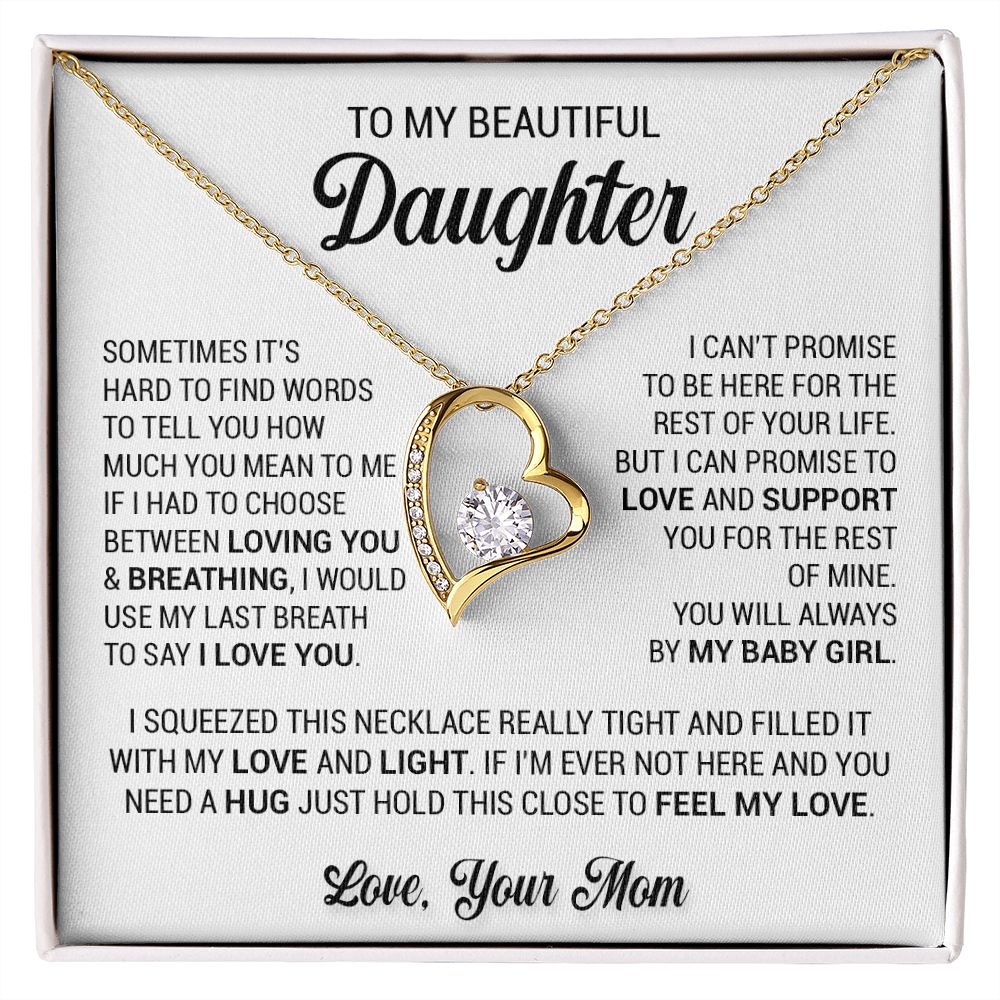 To My Daughter Necklace, Gift From Mom, Daughter Necklace, Gift For Her