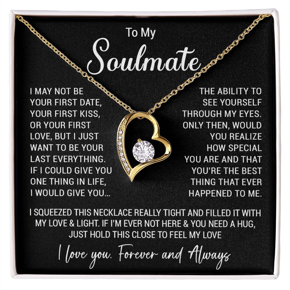 To My Soulmate Necklace Gift For Girlfriend Wife Birthday Gifts Christmas Gifts