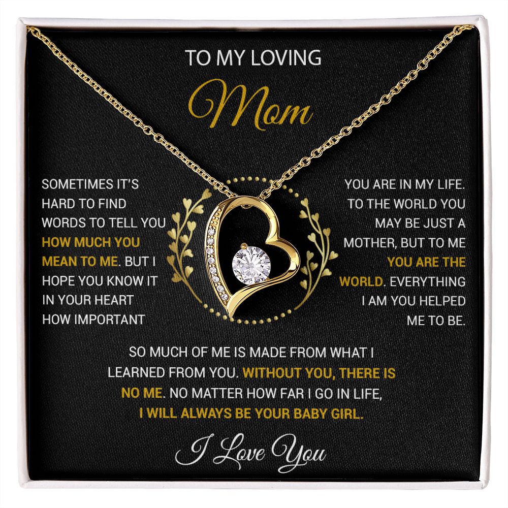 To My Loving Mom Necklace, Gift for Mom from Son, Mother's Day Jewelry