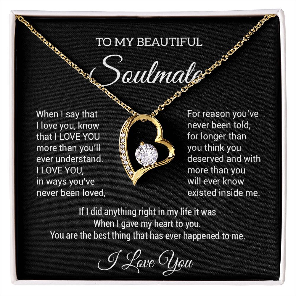 To My Soulmate Necklace, Fiance Necklace, Valentine Day Gift , Gift For Soulmate