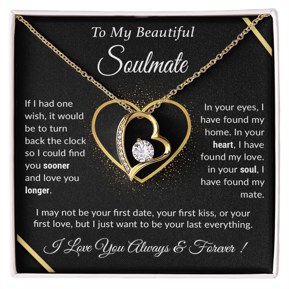 To My Soulmate Necklace, Gift For Wife, Gift from Husband, Valentine Days Gift