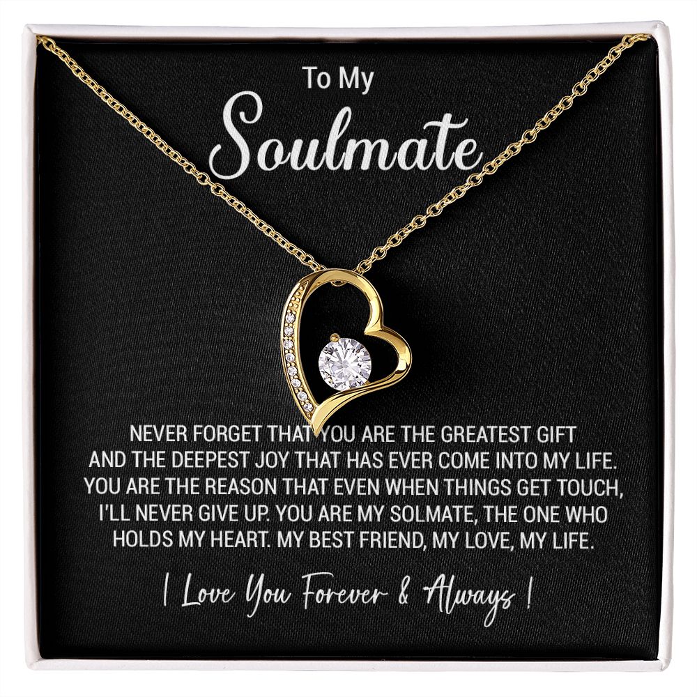 To My Soulmate Necklace, Valentine Gift For Her, Gift For Soulmate, Gift For Her