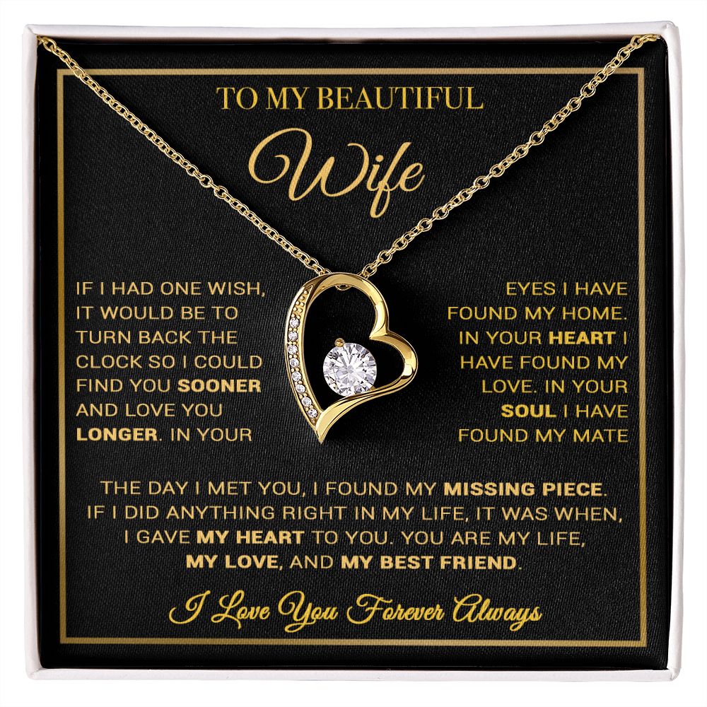 To My Wife Necklace, Gift For Wife, Anniversary Gift For Wife, Necklace For Wife