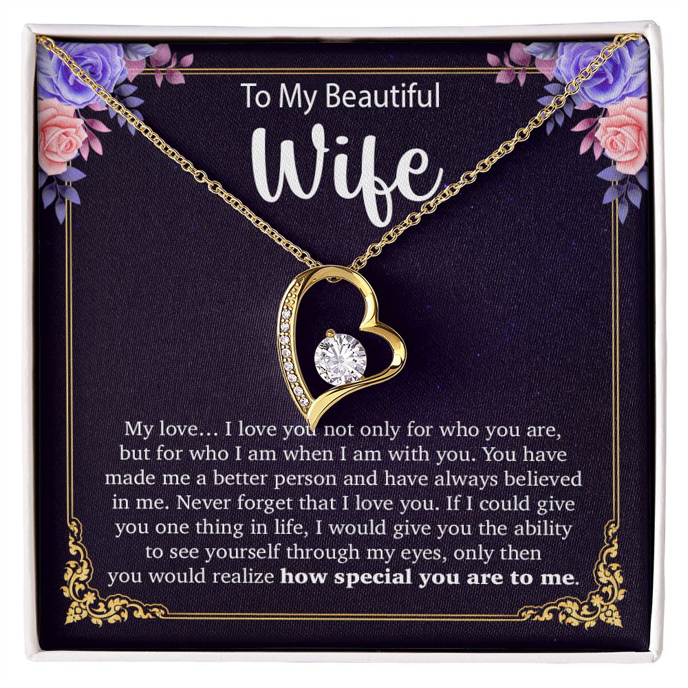 To My Wife Necklace, Anniversary Gift For Wife, Wife Birthday Gift, Mother Day