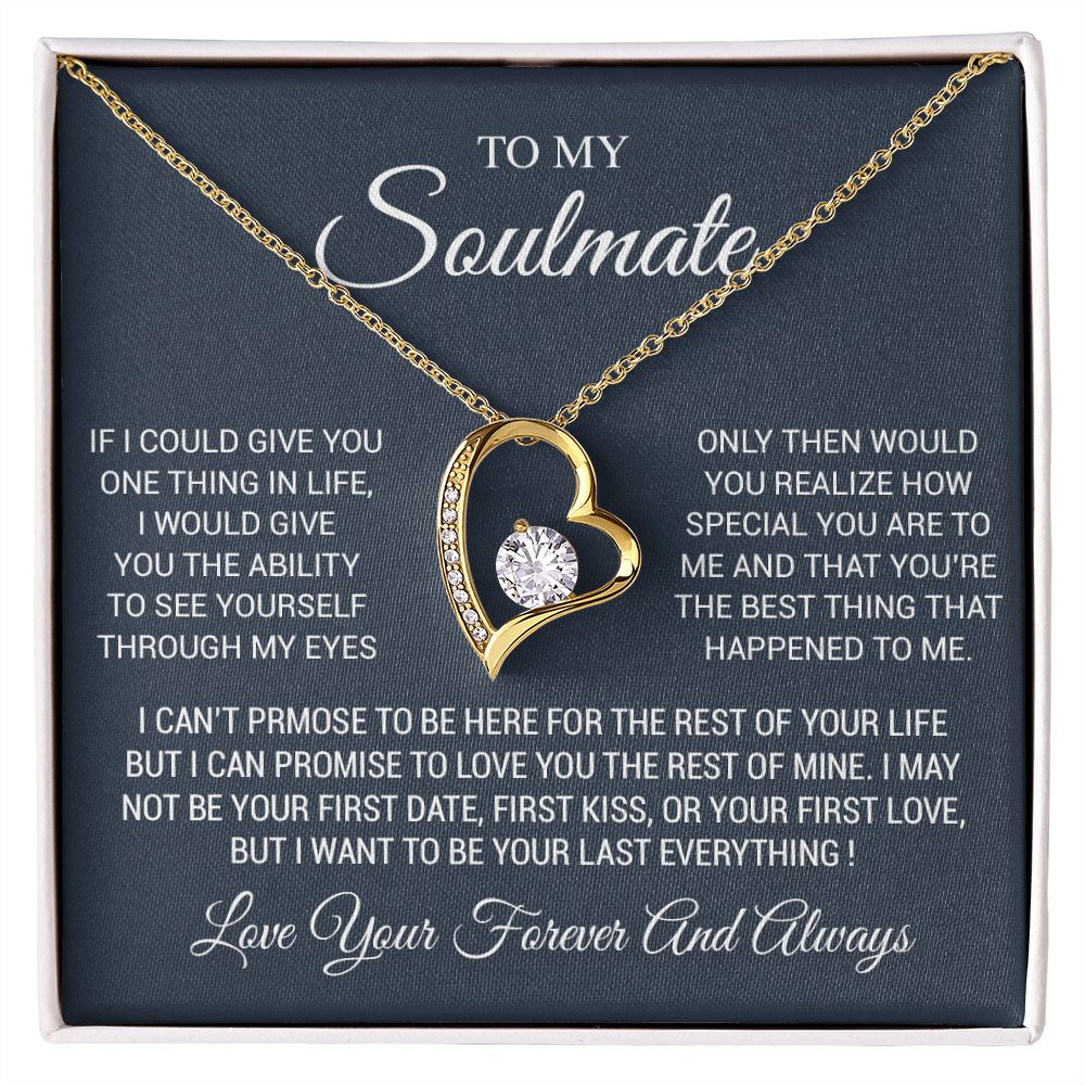 To My Soulmate Necklace, Soulmate Birthday, Soulmate Anniversary Gift