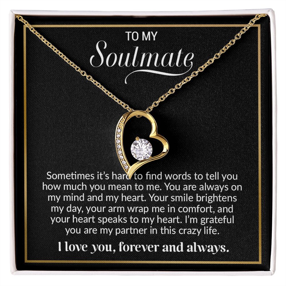 To My Soulmate Necklace, Valentine Gift For Her, Gift For Soulmate