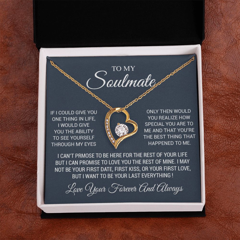 To My Soulmate Necklace, Soulmate Birthday, Soulmate Anniversary Gift