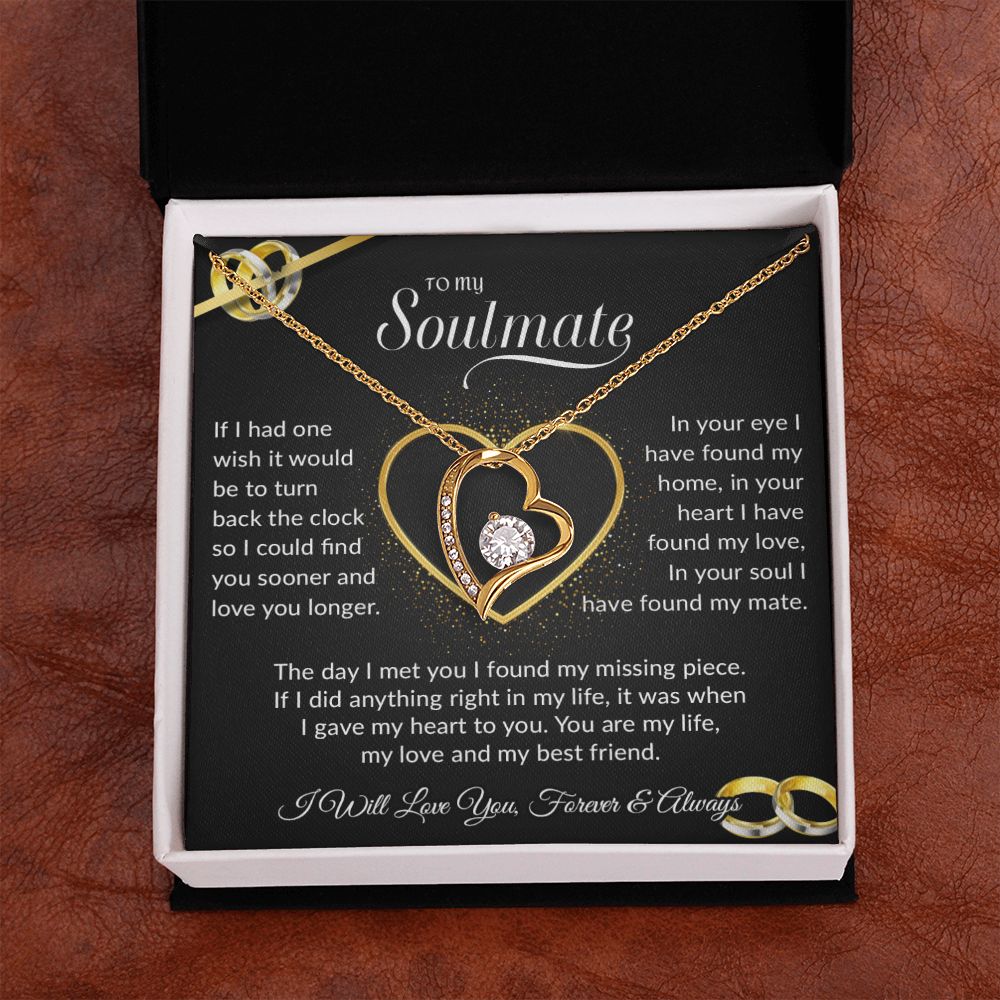 To My Soulmate Necklace, Gift For Wife, Gift from Husband, Valentine Days Gift