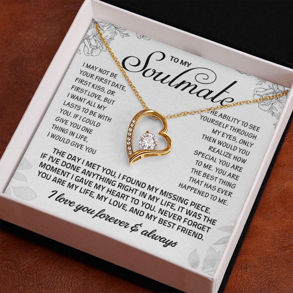 To My Soulmate Necklace, Gift for Wife, Girlfriend, Anniversary Gift, Xmas Gift