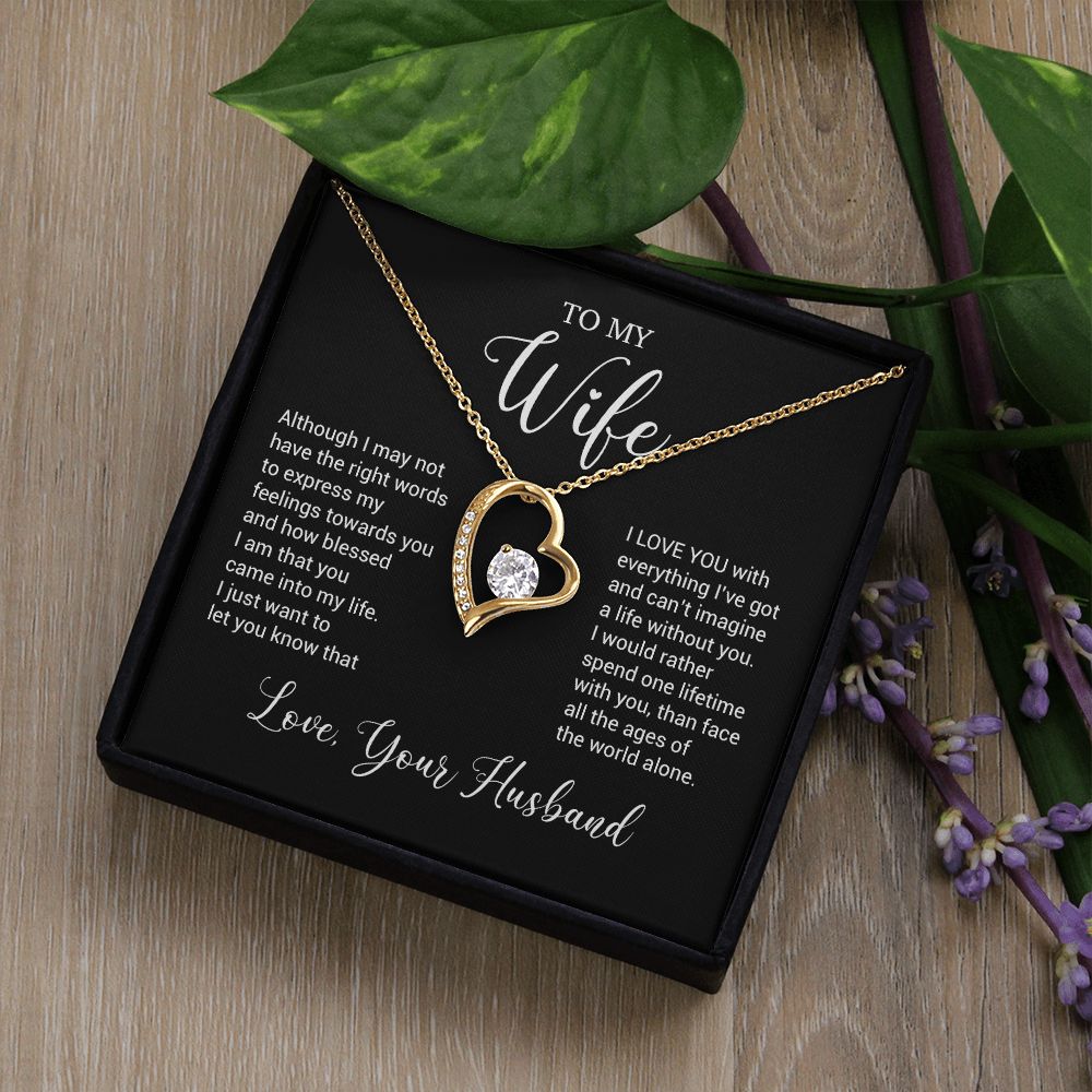 To My Wife Necklace, Wife Husband Necklace, Wife Birthday Gift, Valentine Gift