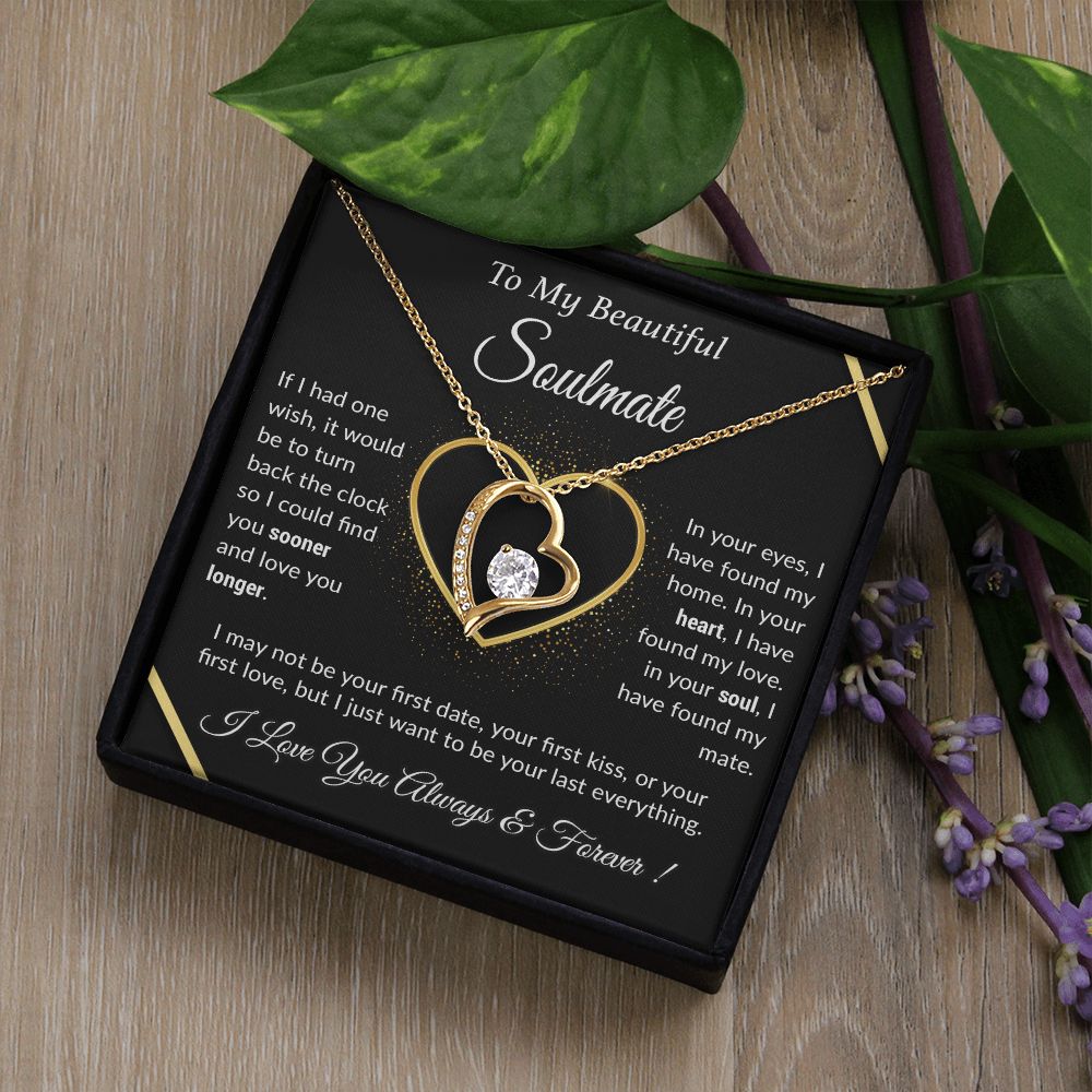 To My Soulmate Necklace, Gift For Wife, Gift from Husband, Valentine Days Gift