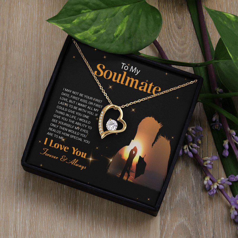To My Soulmate Necklace, Gift For Wife Girlfriend From Husband, Valentines Day