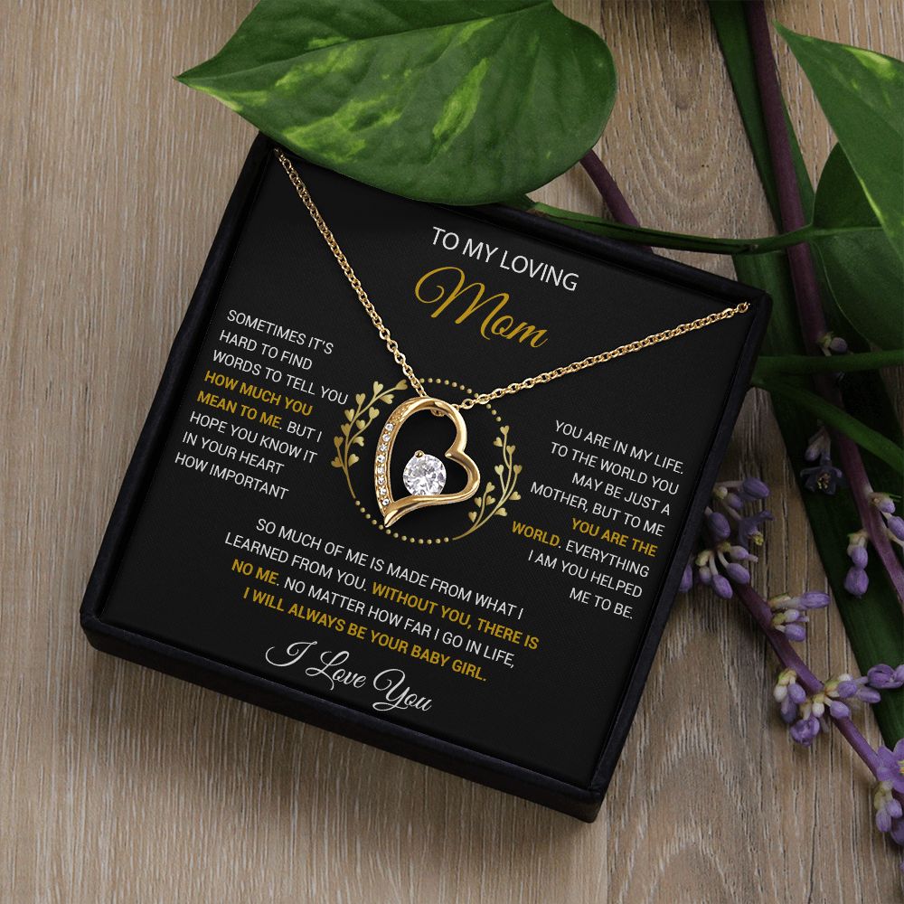 To My Loving Mom Necklace, Gift for Mom from Son, Mother's Day Jewelry